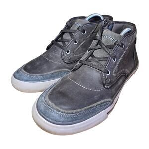 Skechers Planfix Cogent Leather Canvas Ankle Strap Shoes Mens Size 8 Womens 9.5